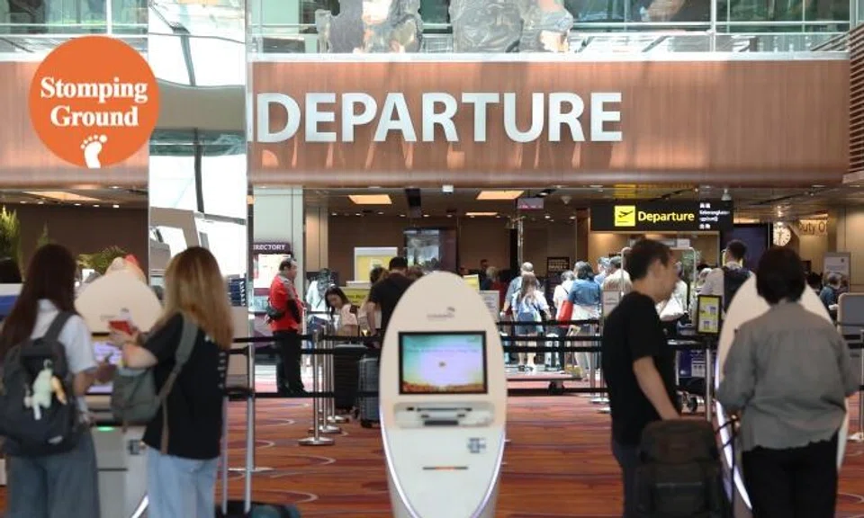 Departure hall at Changi Airport.