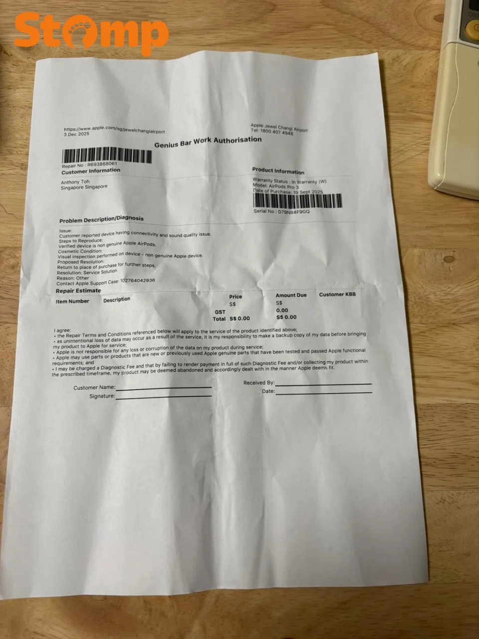 scammed with fake airpods