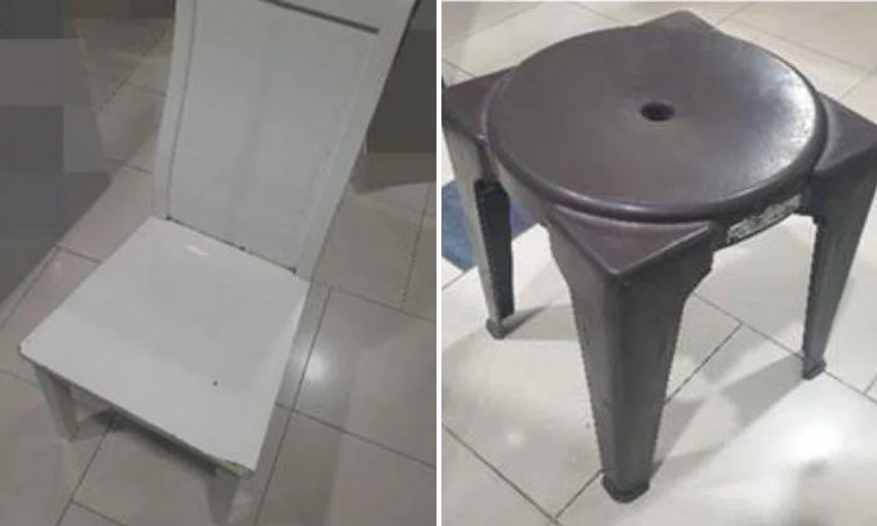 Preliminary investigations revealed that the man allegedly used two chairs to attack four persons. 