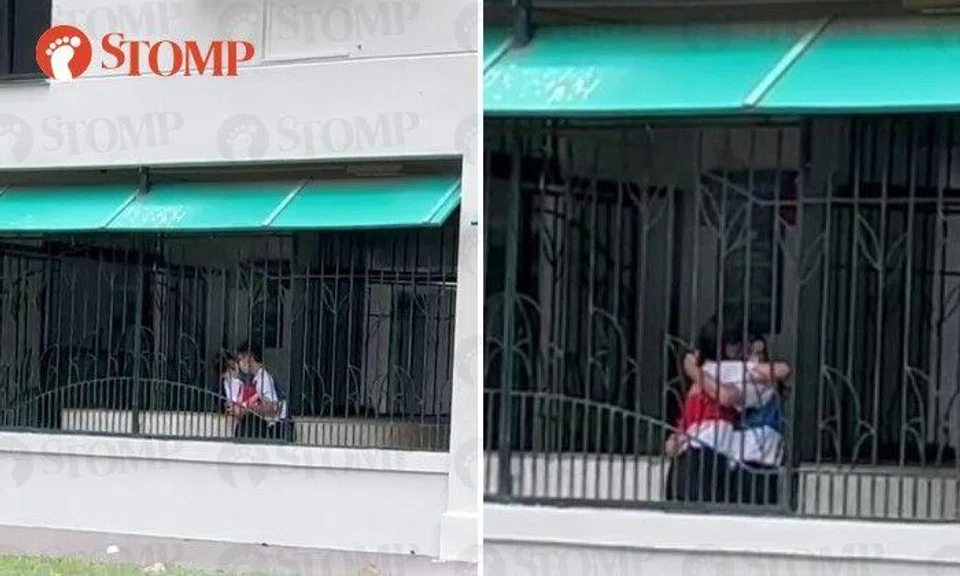 Stomper KZ shared a video of the two young people going at it in a public place.