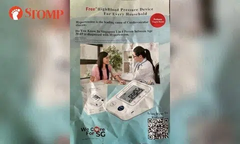 Flyer asking you to scan QR code for free blood pressure device is not a scam, says AIA