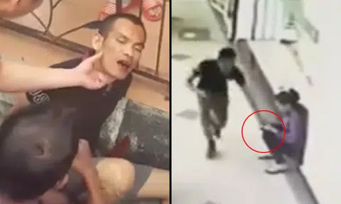 Passer-by beats up thief who snatched Malaysian girl's phone and hands him over to police