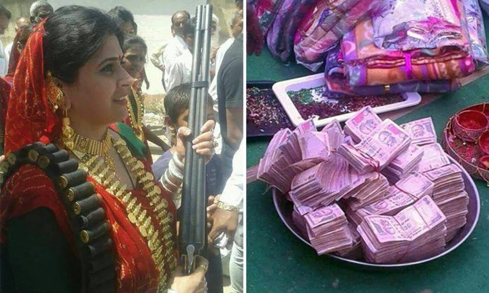 Guns, gold and more: Viral photos show what an Indian wedding for a gangster's daughter is like