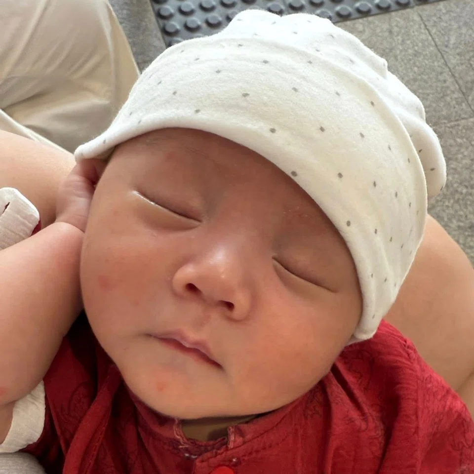 No marks or bruises on the baby's face