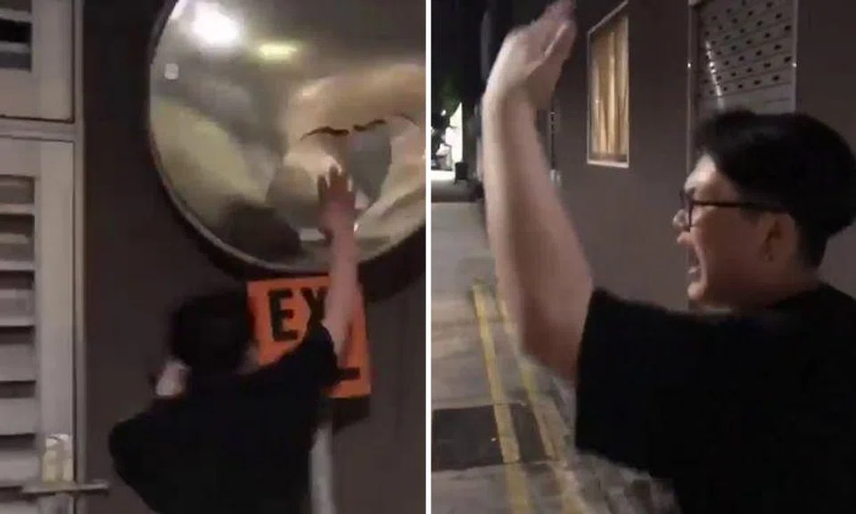 'Young punk' punches safety convex mirror until glass shatters