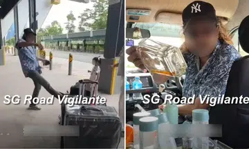 driver kick passenger luggage allegedly after dispute over whisky bottle