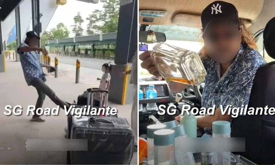 driver kick passenger luggage allegedly after dispute over whisky bottle