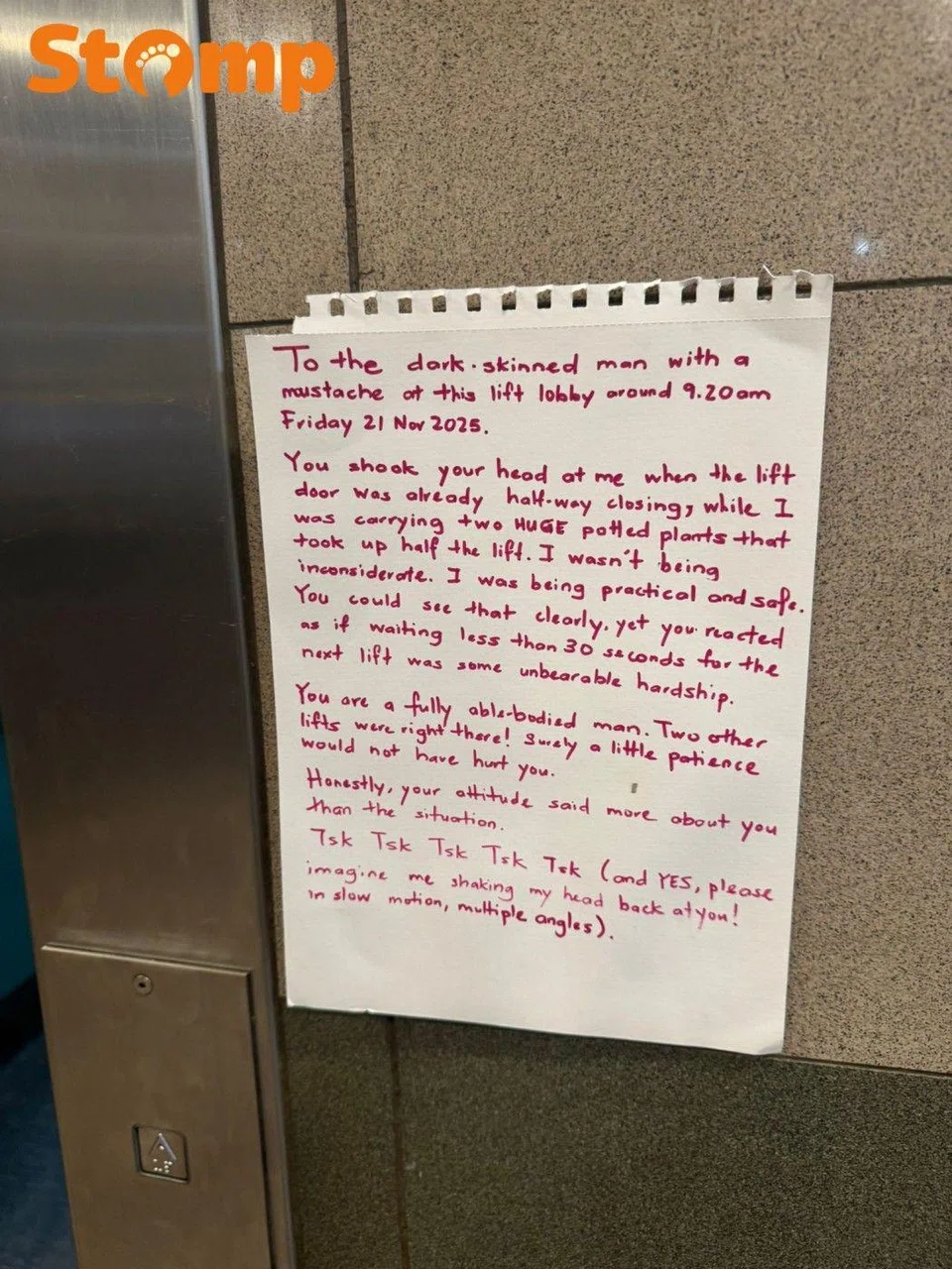 an angry letter by a resident in choa chu kang