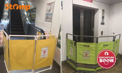 Lift and escalator at Chinatown MRT station both out at same time after power trip, passenger's fall
