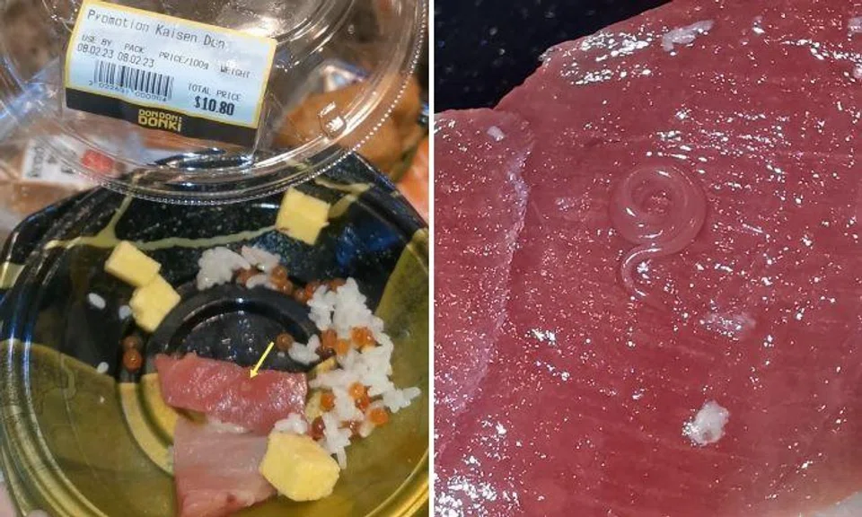 “Never in our lives have we encountered parasitic worms in our food locally or overseas."