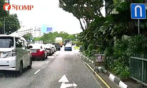 Surprising to see trolley left along Rochor Road -- but wait till you see what's inside