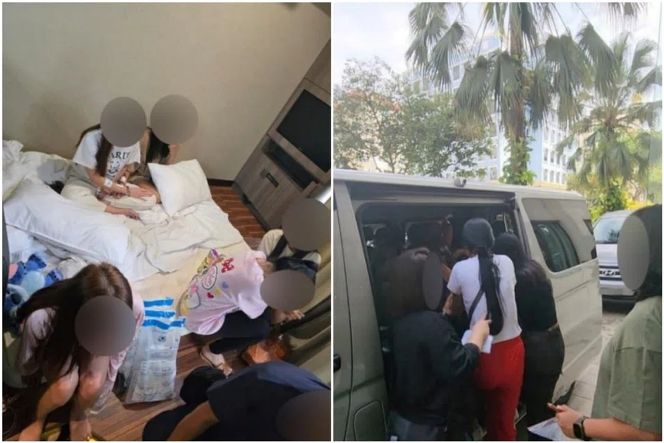 Photos from past anti-vice operations related to the syndicate.