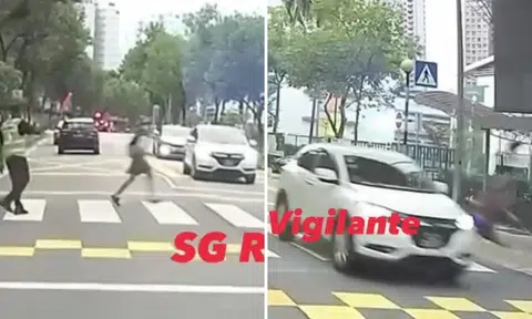Traffic warden waves schoolgirl through on zebra crossing, car fails to stop and sends her flying