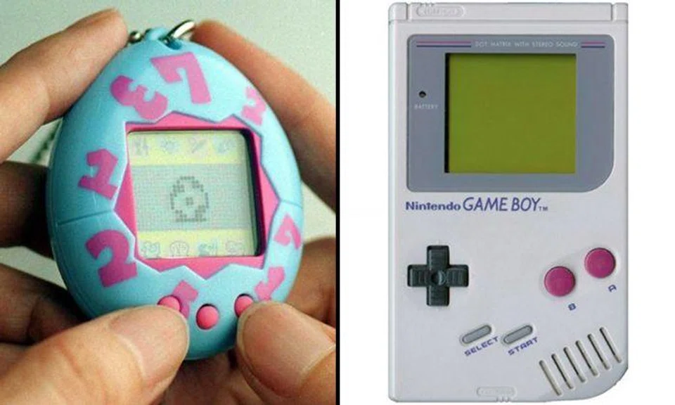 Left: Tamagotchi. Photo: The Straits Times. Right: Gameboy. Photo: Nintendo.