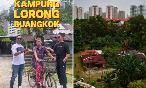 Madam Sng Mui Hong inherited Kampong Lorong Buangkok from her late father. PHOTOS: WANANDZAL/TIKTOK, ST FILE