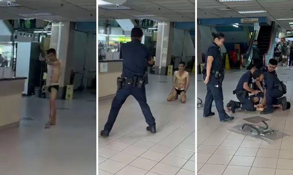 Man in underwear arrested after arming himself with knife at Textile Centre