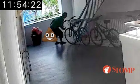 Grab rider defecates in corridor of Bedok block, doesn't wipe and leaves poop behind