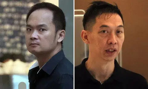 Ethan Yan Weilun (left) and Lim Kar Heng met their victims on Grindr in late 2021 while looking for people to have sex with. ST PHOTOS: KELVIN CHNG