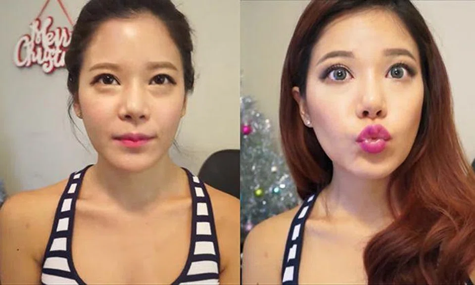 Watch how a Korean girl transforms herself to look American in 8 minutes