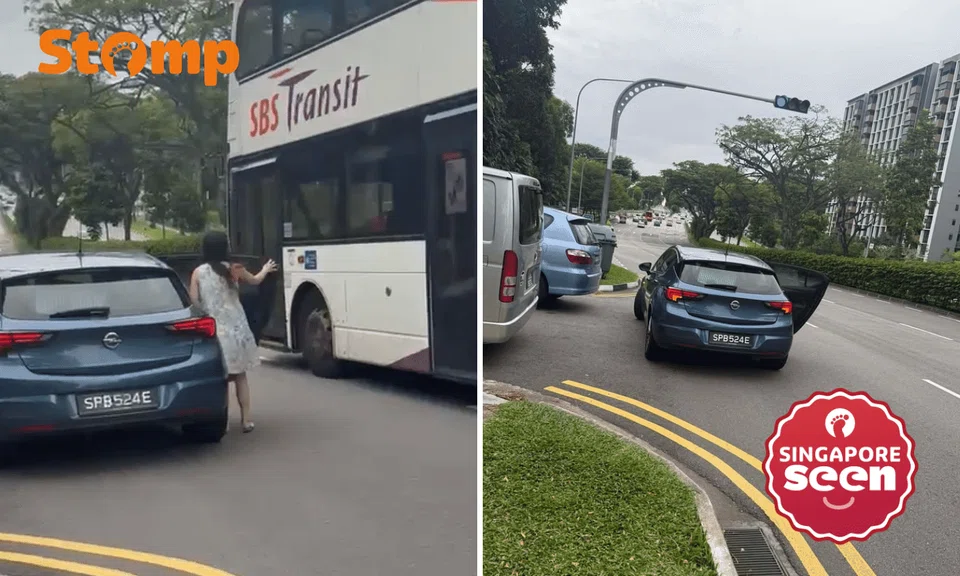 driver leaves car door open with oncoming traffic