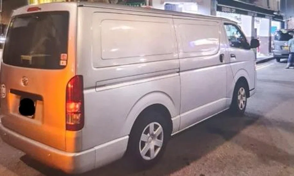 The van driven by the 33-year-old man who left his vehicle in a stationary position at Clive Street.