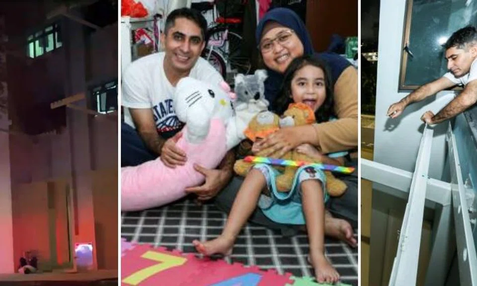 Mum and girl, 5, trapped in 2nd-storey fire: 'Papa is downstairs, I'm going to throw you to Papa'