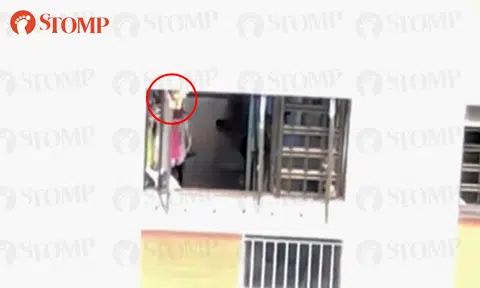 Hougang resident concerned to see flames in kitchen of opposite block