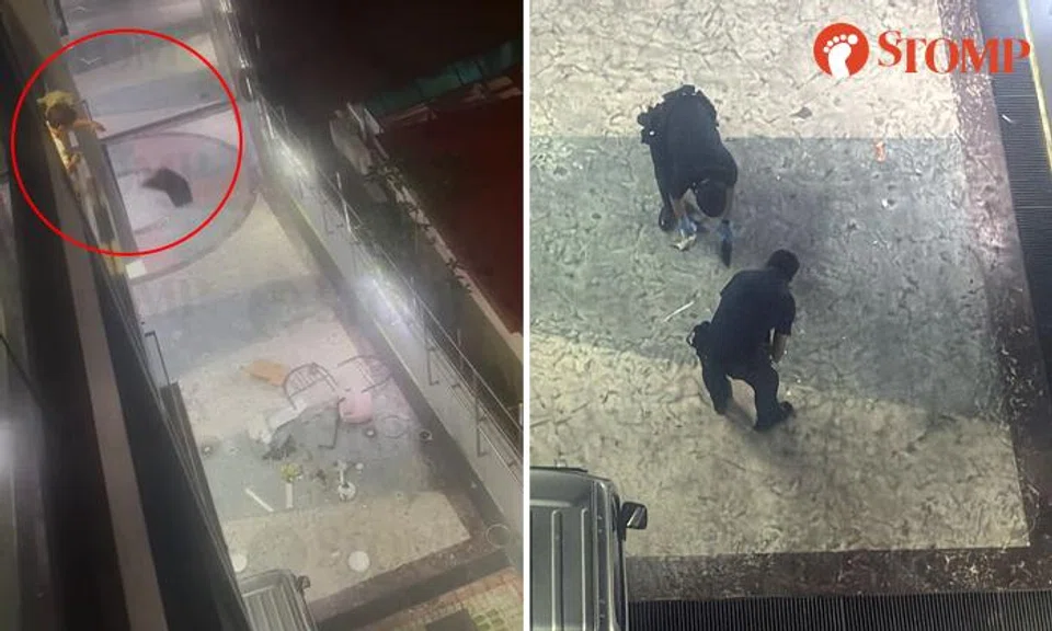 Man caught throwing furniture down Geylang condo by Stomper, assisting with investigations