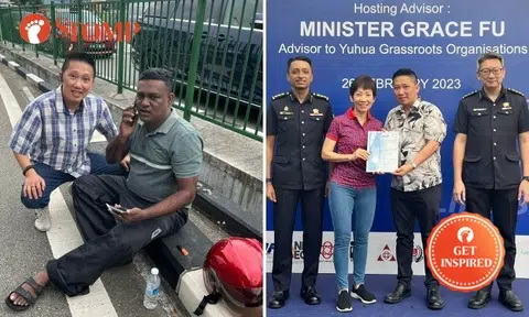 Cabby who stopped to help injured motorcyclist in Bukit Timah Road accident receives SCDF award