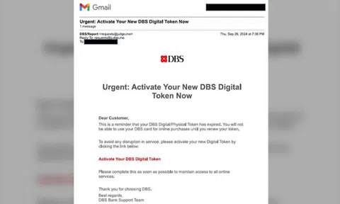 At least 14 people lose $29,000 to phishing scams targeting DBS customers