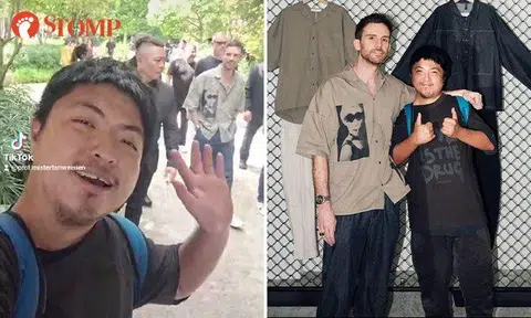 Stomper meets Coldplay bass player Guy Berryman at Dempsey, buys $220 T-shirt from his label