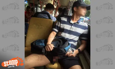 Man flashes his private parts on public bus
