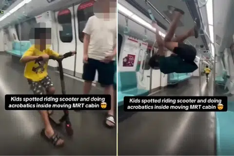 'Monkeys on the train': Children filmed riding scooter and hanging off MRT handrails
