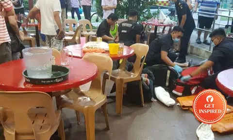 3 passers-by save woman who suffered heart attack at Woodlands coffeeshop, SMRT staffer still unidentified