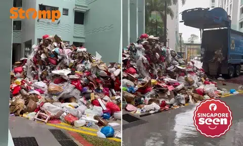 Recycling truck catches fire at Anchorvale Link