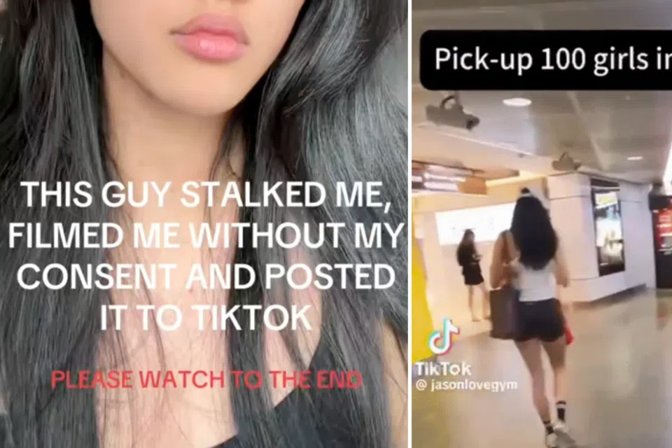 The man who secretly recorded the woman said he was trying to encourage men to be more confident through his videos.  
