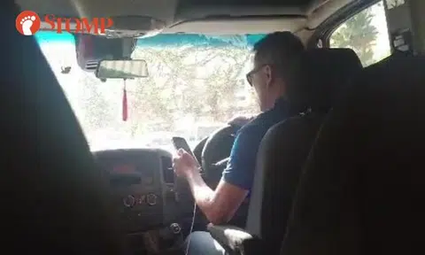 Orchid Country Club shuttle bus driver distracted by phone while driving, ComfortDelGro investigating