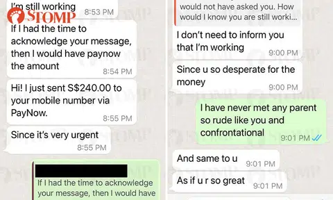 Mum lashes out at tutor after she asks for payment, calls her desperate