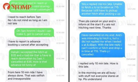 GrabHitch driver gets told off by 2 passengers in same morning, ends up earning nothing