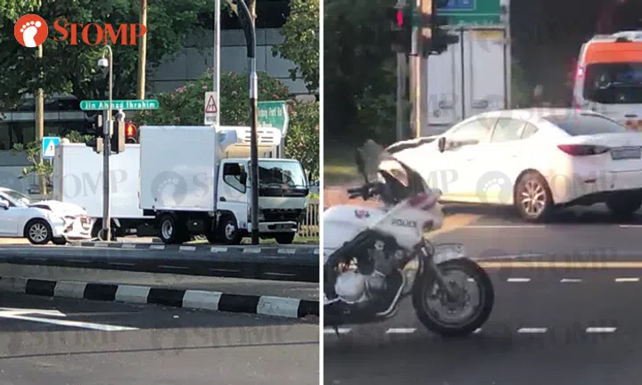 Car driver and passenger taken to hospital after accident with lorry at ...