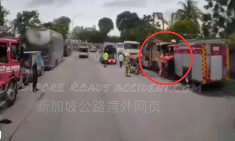 scdf officer dozed off while driving fire engine, causing accident in sungei kadut