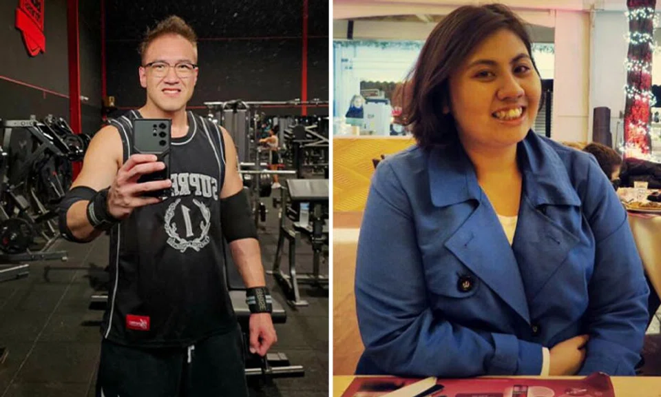 Singaporean Mitchell Ong (left) was arrested in Spain in April 2024 after Ms Audrey Fang’s body was found with multiple stab wounds. PHOTOS: STRONGESTASIAN/INSTAGRAM, FANG DIROU/FACEBOOK