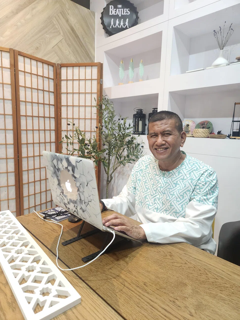 Kamaruzaman Gaffar took courses to upgrade his skills in digital marketing, business management and product pricing. 