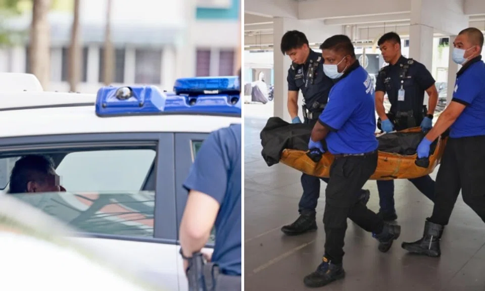 A 49-year-old man has been charged on July 28 with the murder of a 35-year-old man, who was found dead a day earlier at the lift landing of a block of flats in Yishun Ring Road. Photo: Lianhe Zaobao, The Straits Times