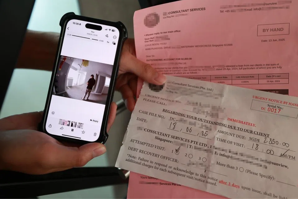 Mr Pang received a debt collection letter addressed to the former owner last month.