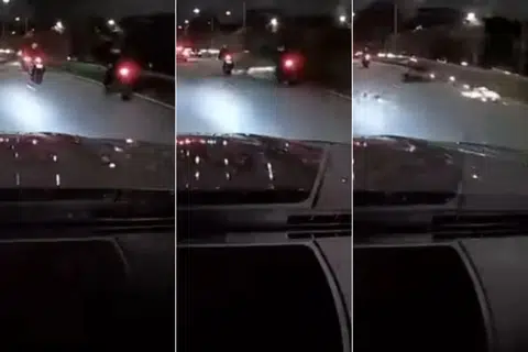 The SCDF said it was alerted to a road traffic accident on the SLE towards CTE, before the Lentor Avenue Exit, at about 10.10pm on Oct 25.