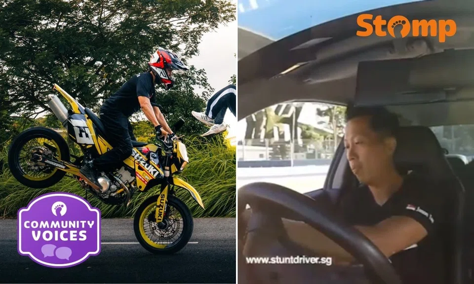 stunt driver crashes cars Singapore