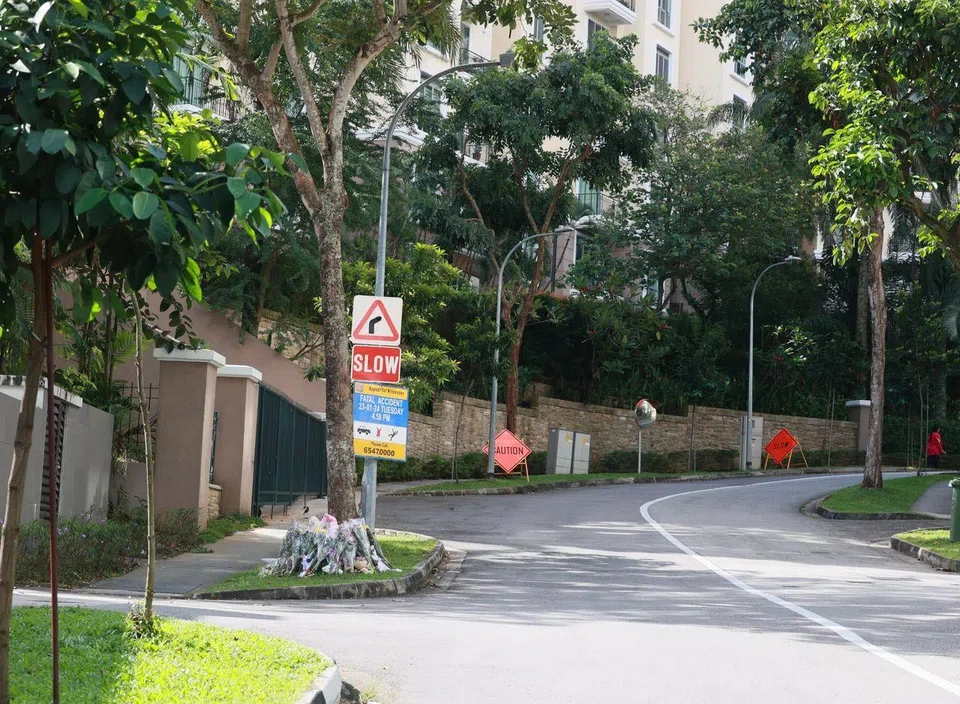 The girl died in hospital on Jan 23 from severe head injuries hours after the accident in Institution Hill in River Valley. PHOTO: SHIN MIN DAILY NEWS