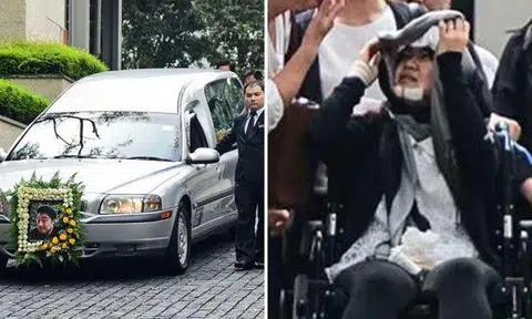 AYE crash victim attends husband's funeral in wheelchair