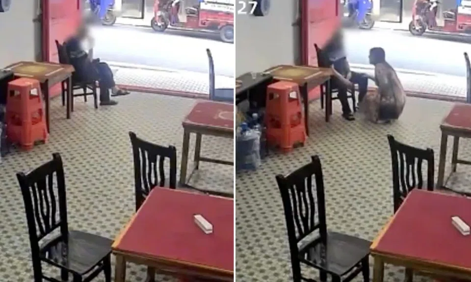 shop owner, helps, elderly man, pays compensation, dies